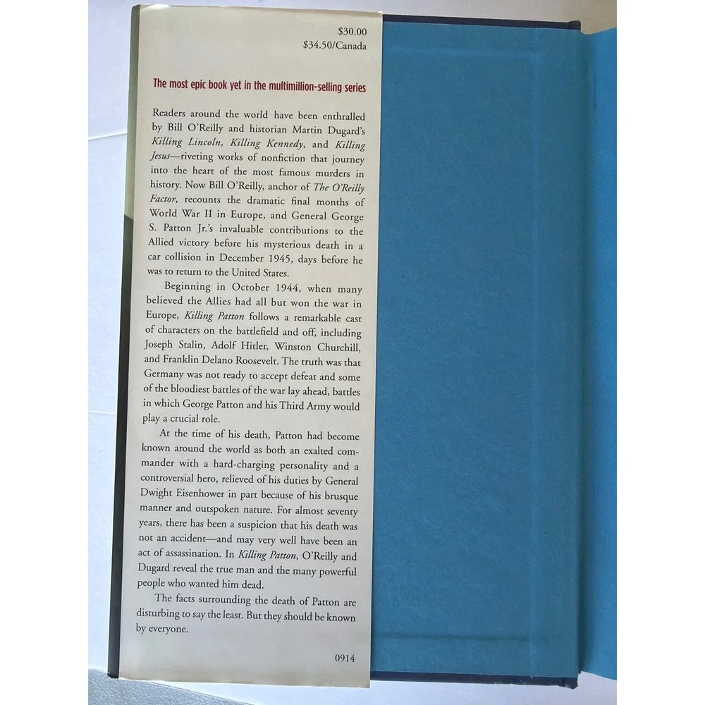 Killing Patton Bill O'Reilly Martin Dugard Hardcover World War II History Book